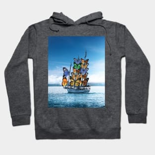 winged ship Hoodie